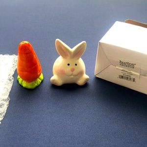 Burton + BURTON Easter Bunny Carrot salt pepper shakers